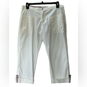 Nike Vintage Cream Swoosh Y2K Tracksuit Pants Capri Size S